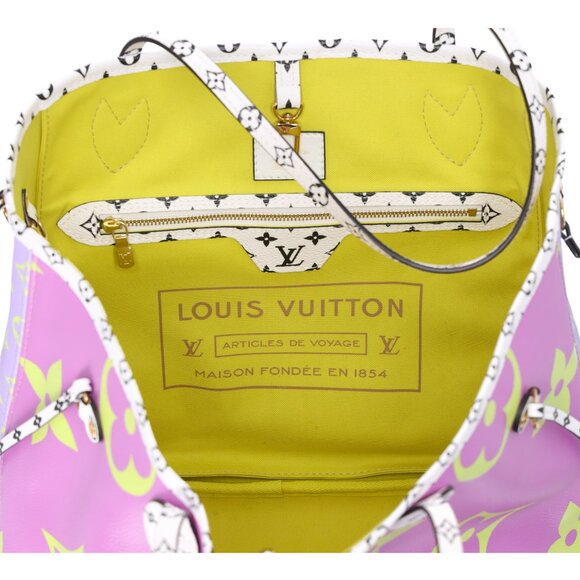 Louis Vuitton Giant Monogram Neverfull MM Tote Pink Lilac - Picture 9 of 10